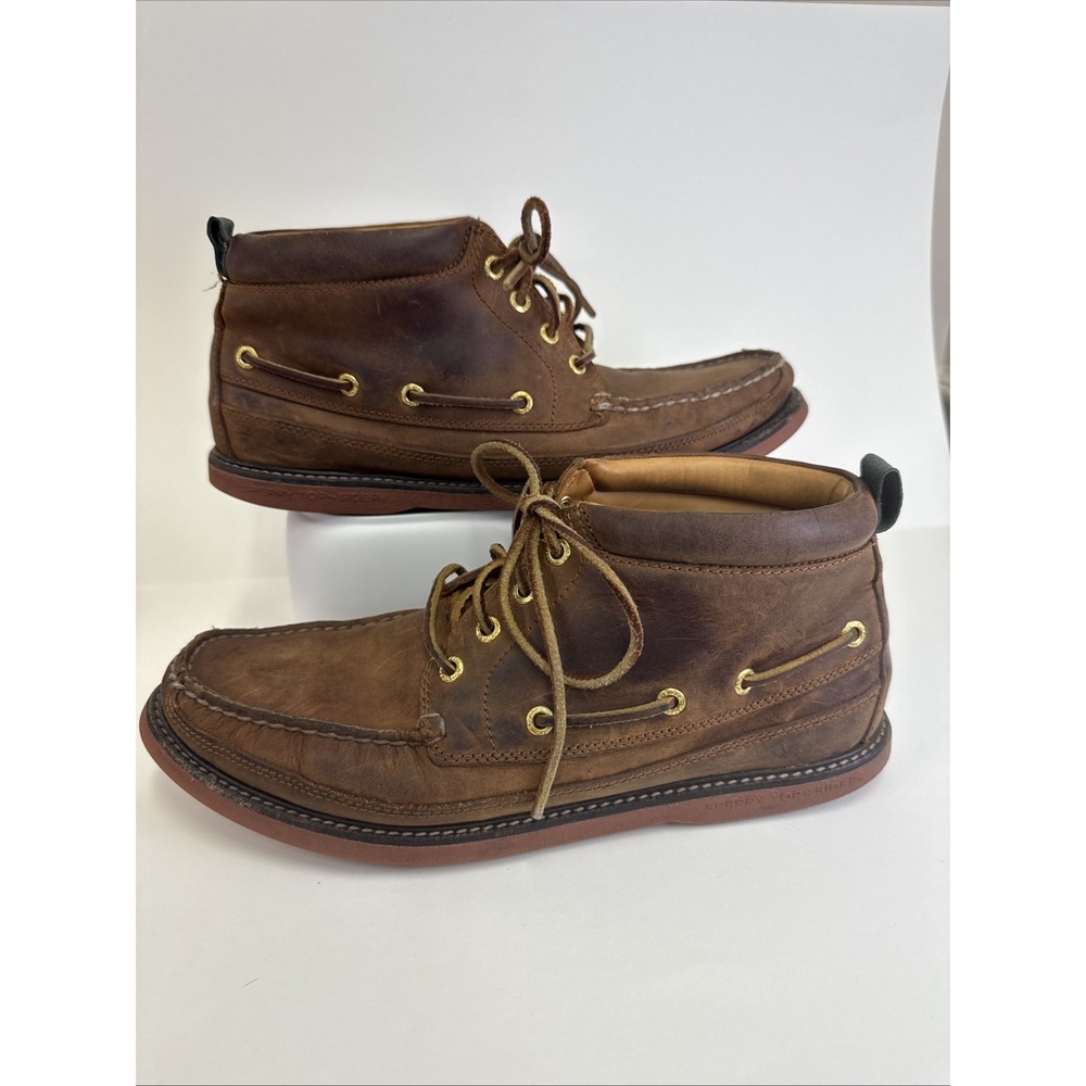 Sperry Gold Cup Top Sider Full Grain Leather Chukka Boots Mens 10.5 STS12541